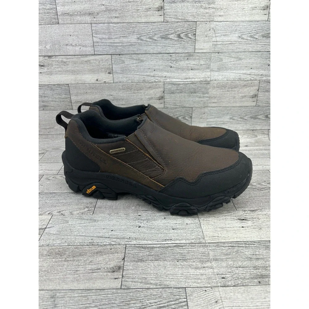 Merrell Coldpack Ice+ Moc Waterproof Mens Brown Leather Winter Shoes J037209 9‎